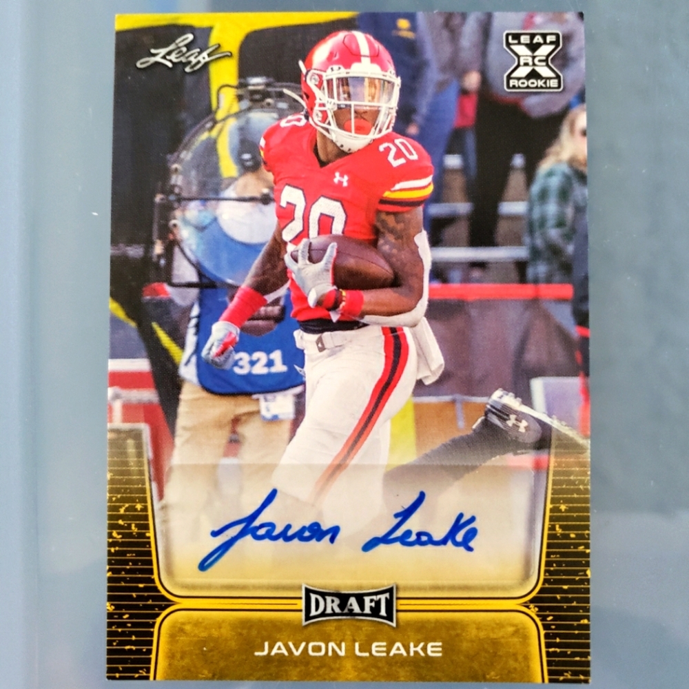 Javon Leake - LEAF Draft Signatures Rookie Card